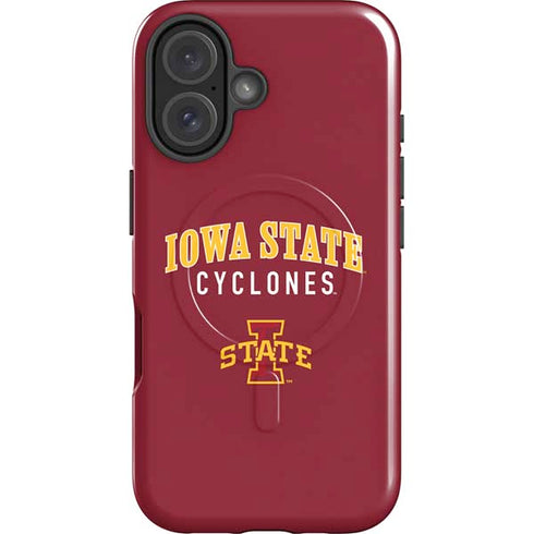 Iowa State University Collegiate Text iPhone 16 Magsafe Impact Case